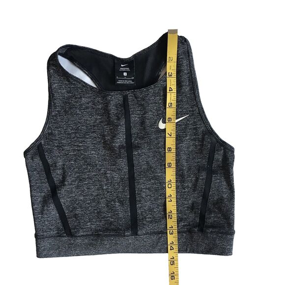NIKE PRO HYPERCOOL TANK TOP DRI FIT CROPPED GREY BLACK MESH 889627-011 S EUC! - Picture 10 of 10